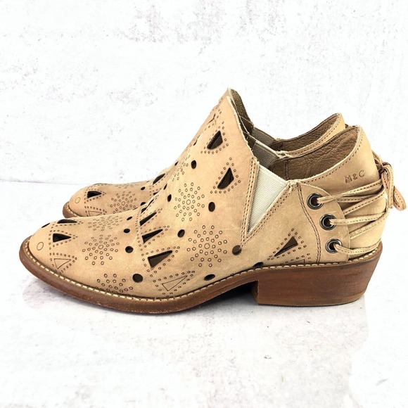 Musse & Cloud Shoes - Musse & Cloud Coolise Women 6 Western Ankle Boots Brown